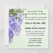 水彩紫藤結婚式招待状 招待状 (正面)