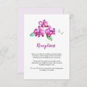 水彩紫蘭フローラ結婚ズ エンクロージャーカード (正面/裏面)