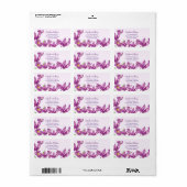 水彩紫虹彩植物住所 ラベル (フルシート)