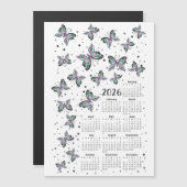 水彩紫蝶2026カレンダー (正面/裏面)