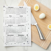 水彩紫蝶2026カレンダー キッチンタオル (四つ折り)