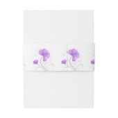 水彩紫野花結婚の帯 招待状ベリーバンド (裏面例)