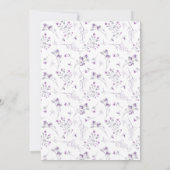 水彩紫野草の誕生パーティー 招待状 (裏面)