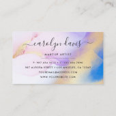 水彩紫金ゴールド抽象芸術書道台本 名刺 (裏面)