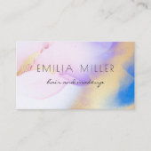 水彩紫金ゴールド抽象芸術書道台本 名刺 (正面)