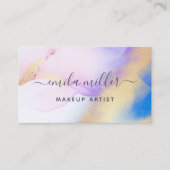 水彩紫金ゴールド抽象芸術書道台本 名刺 (正面)