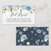 水彩紫陽花とアネモネベビー エンクロージャーカード (正面/裏面)