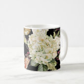 水彩紫陽花ゆり：花柄 コーヒーマグカップ (正面右)