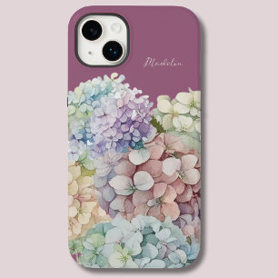水彩紫陽花アンティーク明るい赤紫色 パーソナライズされた Case-Mate iPhone 14 PLUSケース