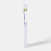 水彩紫陽花ガーデンフラワーブルー iPhoneケース (左側面)