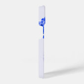 水彩紫陽花ガーデンフラワーブルー iPhoneケース (右側面)