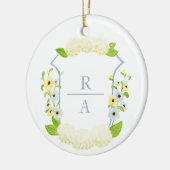 水彩紫陽花クレストボトルステッカー セラミックオーナメント (左)