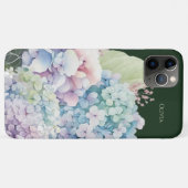 水彩紫陽花パーソナライズされた緑 Case-Mate iPhoneケース (裏面(横))