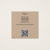 水彩紫陽花ビジネスカード – kraft紙 (裏面)