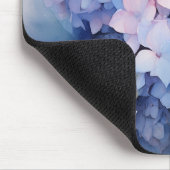 水彩紫陽花ピンクパープルネームテンプレート マウスパッド (コーナー)