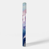 水彩紫陽花ピンクパープルネームテンプレート Case-Mate iPhoneケース (裏面 / 右)