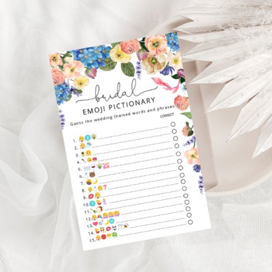 水彩紫陽花フローラブライダルシャワーゲーム