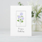 水彩紫陽花フローラ茎 カード (スタンド正面)