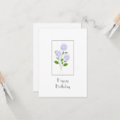 水彩紫陽花フローラ茎 カード (正面/裏面インサイチュ)