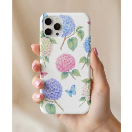 水彩紫陽花フローラ iPhone 11 PROケース
