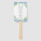 水彩紫陽花ブルーフローラ式 ハンドファン (裏面)