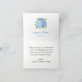 水彩紫陽花ブルーフローラ有難う サンキューカード (内部)