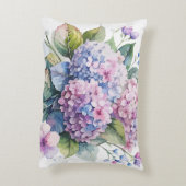 水彩紫陽花ブーケ装飾用クッションクッション アクセントクッション (裏面(縦))