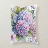水彩紫陽花ブーケ装飾用クッションクッション アクセントクッション (正面(垂直))