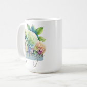 水彩紫陽花マグカップ コーヒーマグカップ (正面左)