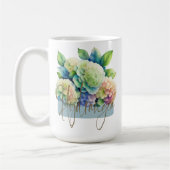水彩紫陽花マグカップ コーヒーマグカップ (左)