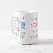 水彩紫陽花マグカップ – ママには私は誇りを持ったそう コーヒーマグカップ (正面左)