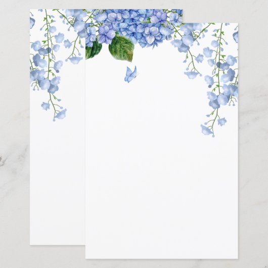 水彩紫陽花文房具 (正面/裏面)