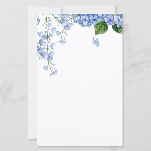 水彩紫陽花文房具 (裏面)