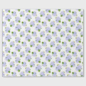 水彩紫陽花文様 ラッピングペーパー (フラット)