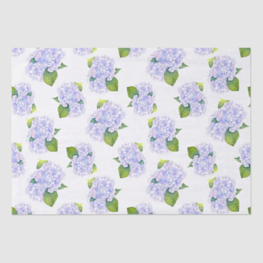 水彩紫陽花文様 薄葉紙 (正面)