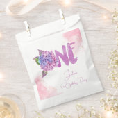 水彩紫陽花第1誕生日 フェイバーバッグ (クリップ留めされた状態)