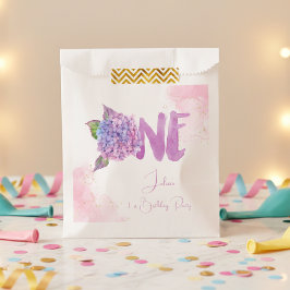 水彩紫陽花第1誕生日 フェイバーバッグ