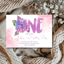 水彩紫陽花第1誕生日