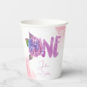 水彩紫陽花第1誕生日 紙コップ (裏面)