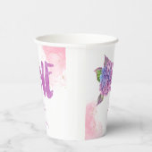 水彩紫陽花第1誕生日 紙コップ (右)