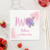 水彩紫陽花第2誕生日 スタンダードランチョンナプキン (インサイチュ)