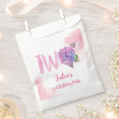 水彩紫陽花第2誕生日 フェイバーバッグ (クリップ留めされた状態)