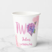 水彩紫陽花第2誕生日 紙コップ (裏面)