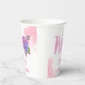 水彩紫陽花第2誕生日 紙コップ (右)