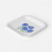 水彩紫陽花紙プレート ペーパープレート (傾斜あり)