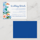 「水彩紫陽花結婚詳細 エンクロージャーカード (正面/裏面)