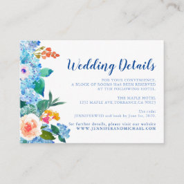「水彩紫陽花結婚詳細 エンクロージャーカード