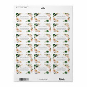 水彩紫陽花赤面ピンクフローラ エレガント ラベル (フルシート)