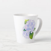 水彩紫陽花 カフェラテマグ (右アングル)