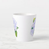 水彩紫陽花 カフェラテマグ (正面)